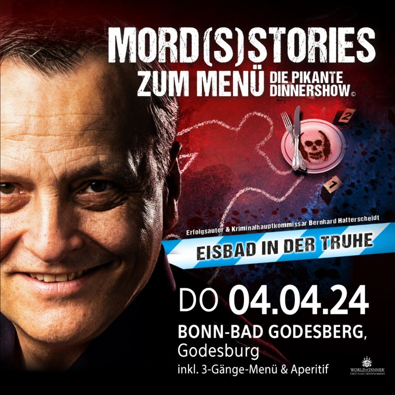 Event-Logo für #truecrime Mord(s)stories zum Menü - Dinnershow am 04.04.2024 um 19:00 Uhr in Bonn