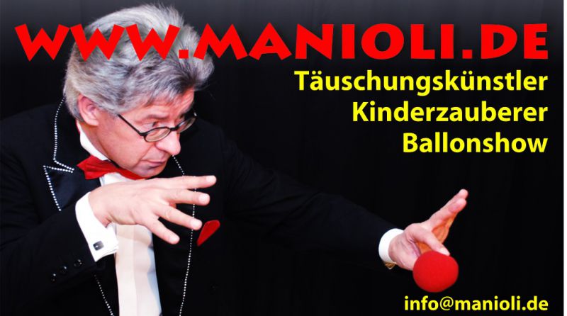 Event-Logo für Kinderzauberer Manioli auf der Burg Frankenstein am 22.04.2018 um 12:00 Uhr in Mühltal