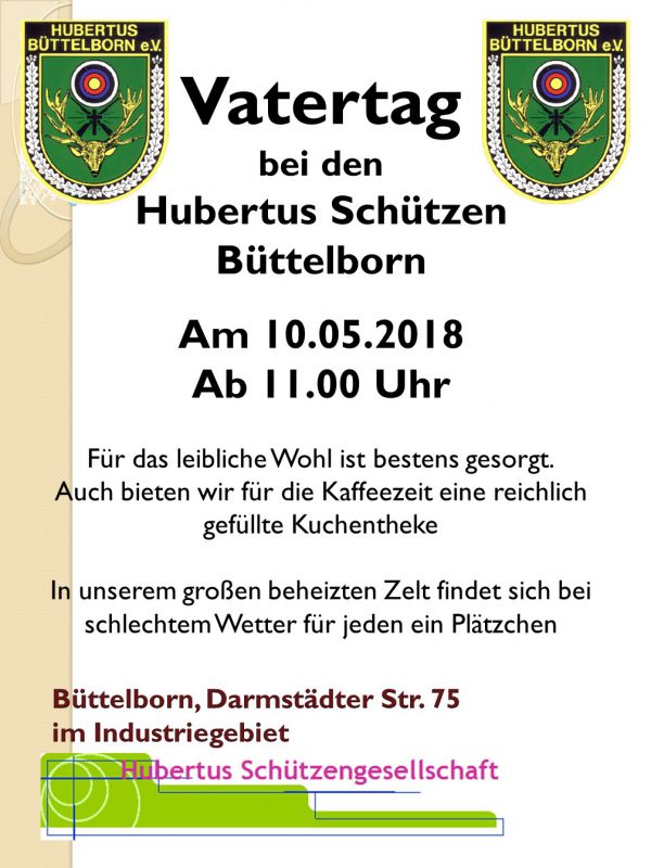 Event-Logo für Vatertagsfeier am 10.05.2018 um 11:00 Uhr in Büttelborn