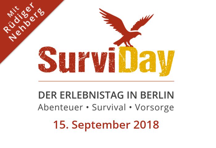 Event-Logo für Rüdiger Nehberg live - SurviDay 2018 am 15.09.2018 um 09:00 Uhr in Berlin