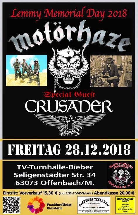 Event-Logo für Lemmy Memorial Day 2018 am 28.12.2018 um 20:00 Uhr in Offenbach - Bieber