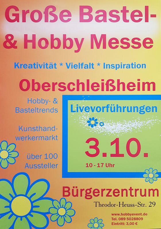 Event-Logo für Große Bastel & Hobby Messe in Oberschleißheim  am 03.10.2018 um 10:00 Uhr in Oberschleißheim