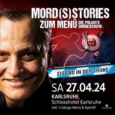 Bild 1 zu True Crime! Mord(s)stories zum Menü  am 27. April 2024 um 19:00 Uhr, Schlosshotel Karlsruhe (Karlsruhe)