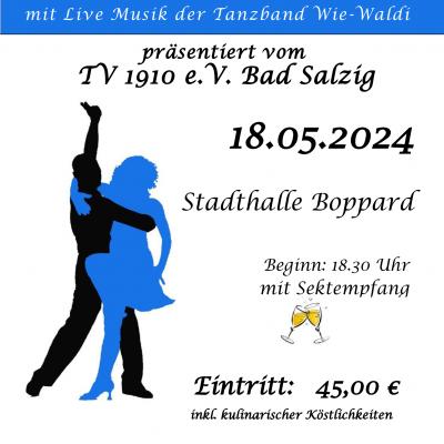 Bild 1 zu Frühlingsball des TV Bad Salzig am 18. Mai 2024 um 18:30 Uhr, Stadthalle, Großer Saal (Boppard)