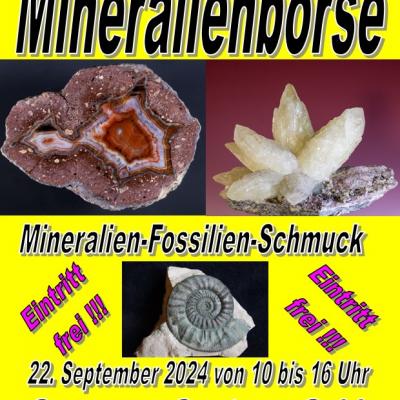 Bild 1 zu Mineralienbörse  und Fossilienbörse am 22. September 2024 um 10:00 Uhr, Congress-Centrum Suhl (Suhl)