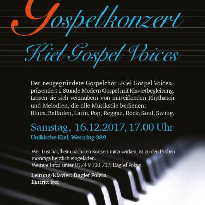 Bild 1 zu Gospelkonzert am 16. Dezember 2017 um 17:00 Uhr, Unikirche Kiel (Kiel)