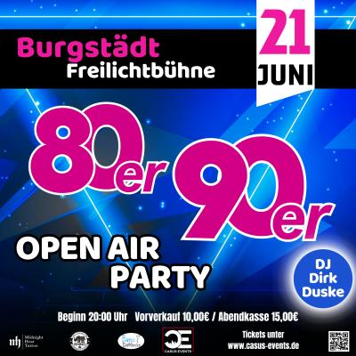Bild 1 zu 80er/90er Open Air Party Burgstädt am 21. Juni 2024 um 20:00 Uhr, Freilichtbühne im Wettinhain (Burgstädt)