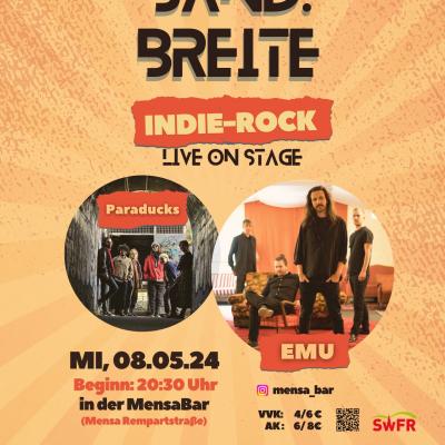Bild 1 zu Band.Breite: Indie-Rock Life on Stage am 08. Mai 2024 um 20:30 Uhr, Mensa Rempartstraße (Freiburg)