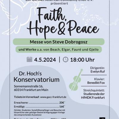 Bild 1 zu Faith, Hope & Peace  am 04. Mai 2024 um 18:00 Uhr, Dr. Hoch's Konservatorium (Frankfurt)