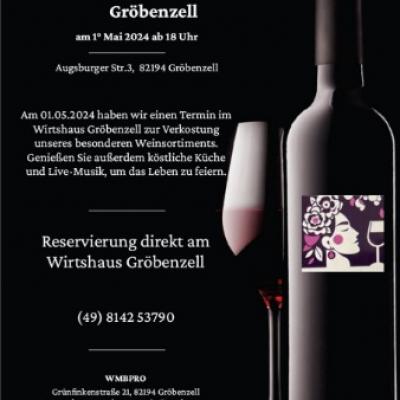 Bild 1 zu Weinprobe in Gröbenzell  am 01. Mai 2024 um 18:00 Uhr, Wirtshaus Gröbenzell  (Gröbenzell )