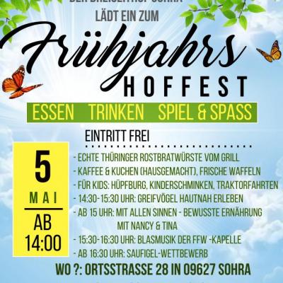 Bild 1 zu Frühjahrs-Hoffest am 05. Mai 2024 um 14:00 Uhr, Dreiseithof Sohra (Bobritzsch-Hilbersdorf)