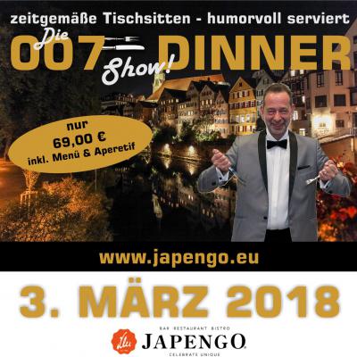 Bild 1 zu DIE 007-DINNER-SHOW im JAPENGO am  um 19:00 Uhr, Restaurant Japengo (Tübingen)