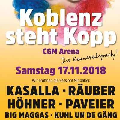 Bild 1 zu Koblenz steht Kopp am 17. November 2018 um 18:00 Uhr, CGM Arena  (Koblenz)