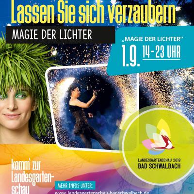 Bild 1 zu Magie der Lichter auf der Landesgartenschau am 01. September 2018 um 14:00 Uhr, Kurpark Bad Schwalbach (Bad Schwalbach)