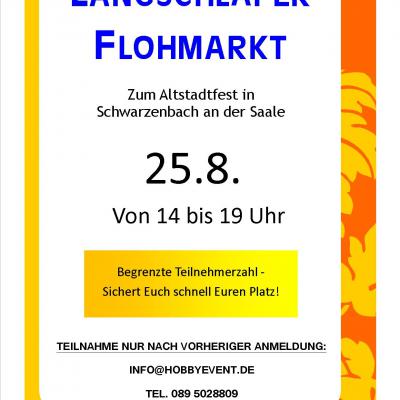 Bild 2 zu Langschläfer Flohmarkt am 25. August 2018 um 14:00 Uhr, Innenstadt (Schwarzenbach an der Saale)