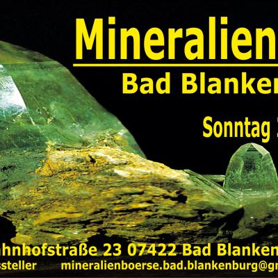 Bild 1 zu Mineralienbörse Stadthalle Bad Blankenburg am  um 10:00 Uhr, Stadthalle (Bad Blankenburg)