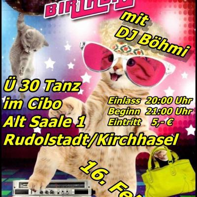 Bild 1 zu Ü30 Party am 16. Februar 2019 um 21:00 Uhr, Cibo (Rudolstadt / Kirchhasel)