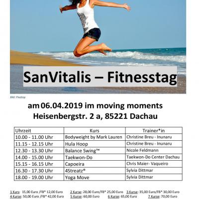 Bild 1 zu SanVitalis - Fitnesstag am 06. April 2019 um 10:00 Uhr, moving moments (Dachau)