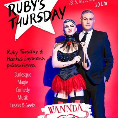 Bild 1 zu Ruby's Thursday am 22. August 2019 um 20:00 Uhr, Wannda Circus (München-Freimann)