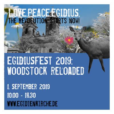 Bild 1 zu Egidiusfest 2019: Woodstock Reloaded  am 01. September 2019 um 10:00 Uhr, Egidienkirche (Nürnberg)