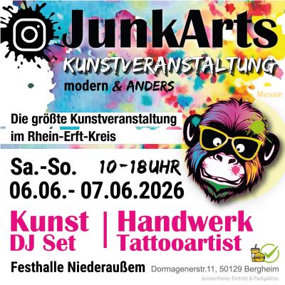 JunkArts Kunstveranstaltung - die größte im Rhein-Erft-Kreis in Bergheim am 06. Juni 2026 um 10:00 Uhr