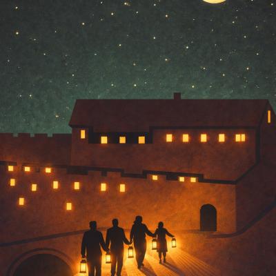 Nachts auf der Burg