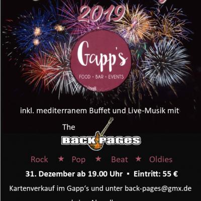 Bild 1 zu Silvester Party im Gapp's, in  Essen am 31. Dezember 2019 um 19:00 Uhr, Gapp's Food, Bar, Events (Essen)