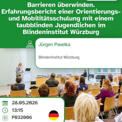 O&M-Schulung: Erfahrungen mit Taubblinder Jugend in Frankfurt am Main am 28. Mai 2026 um 13:15 Uhr