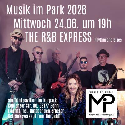 Musik im Park 2026 - The R&B Express in Bonn am 24. Juni 2026 um 19:00 Uhr