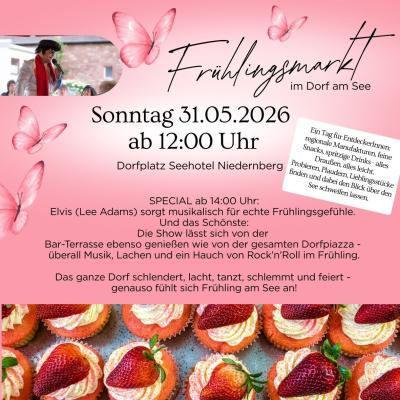 Frühllingsmarkt auf dem Dorfplatz - Seehotel Niedernberg in Niedernberg am 31. Mai 2026 um 12:00 Uhr