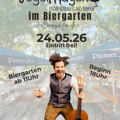 Musik-Kabarettist Vogelmayer im Biergarten