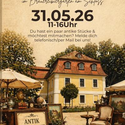 Antik Flohmarkt im Brauereibiergarten in Schlammersdorf am 31. Mai 2026 um 11:00 Uhr