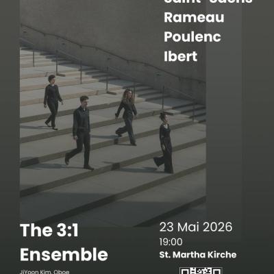Soirée française — Französische Kammermusik - Französische Kammermusik · The 3:1 Ensemble in Nürnberg am 23. Mai 2026 um 19:00 Uhr