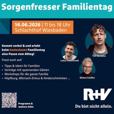 R+V-Sorgenfresser-Familienfest - Mit Live-Konzert von Tim Bendzko in Wiesbaden am 14. Juni 2026 um 11:00 Uhr