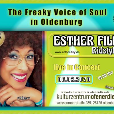 Bild 2 zu Esther Filly Ridstyle Live Konzert in Oldenburg am 08. Februar 2020 um 19:30 Uhr, Kultuerzentrum Ofenerdiek (Oldenburg)
