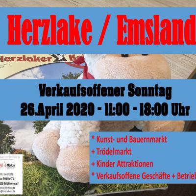 Bild 1 zu Herzlake verkaufsoffen Kunst, Trödel, Bauernmarkt am 26. April 2020 um 11:00 Uhr, herzlake - Innenstadt (herzlake)