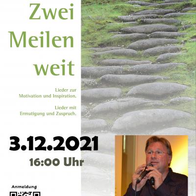 Bild 1 zu Konzert: "Zwei Meilen" mit Heiko Bräuning am 03. Dezember 2021 um 19:30 Uhr, Tagungscenter Gotteshütte (Meinersen)