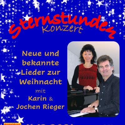 Bild 1 zu Konzert: "Sternstunden" mit Karin & Jochen Rieger am 11. Dezember 2021 um 19:30 Uhr, Tagungscenter Gotteshütte (Meinersen)