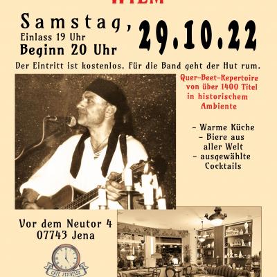Bild 1 zu Wilm - One Man Band am 29. Oktober 2022 um 20:00 Uhr, Café Zeitreise (Jena)