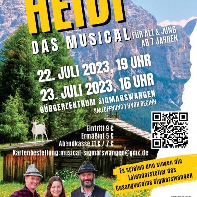 Bild 1 zu Heidi - Das Musical am 22. Juli 2023 um 19:00 Uhr, Bürgerzentrum (Sulz-Sigmarswangen)