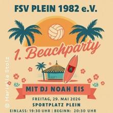 1. Beachparty Plein in Plein am 29. Mai 2026 um 20:30 Uhr