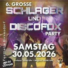 6. Große Schlager & Discofox Party in Düren am 30. Mai 2026 um 19:00 Uhr