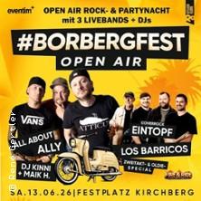 Borbergfest Open Air 2026 - Die Open Air Rock- & Partynacht in Kirchberg am 13. Juni 2026 um 20:00 Uhr