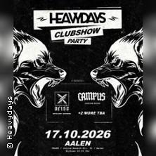 Heavydays Clubshow Frapé Aalen in Aalen am 17. Oktober 2026 um 20:00 Uhr