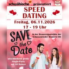 Oberschwabens größtes Speed-Dating in Bad Schussenried am 06. November 2026 um 17:00 Uhr