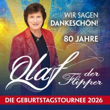 Olaf der Flipper - Wir sagen Dankeschön! 80 Jahre - Die Geburtstagstournee 2026 in Dortmund am 25. September 2026 um 19:30 Uhr