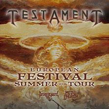 Testament + Supports - Death Angel & Metal Church in  am 12. August 2026 um 19:00 Uhr